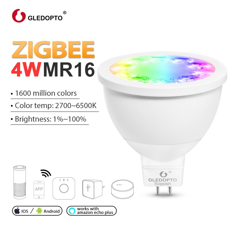 Zigbee-  RGBW 4W MR16 Ʈ LED , DC12..